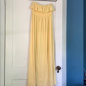Yellow Strapless Sundress